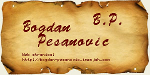 Bogdan Pešanović vizit kartica
